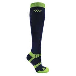 Woof Wear Winter Riding Sock Navy/Lime