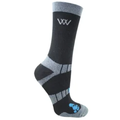 Woof Wear Short Bamboo Waffle Riding Socks Black