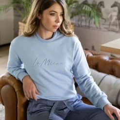 LeMieux Chloe Crew Neck Sweat Shirt Mist -Equestrian Related YDhNQ07Q