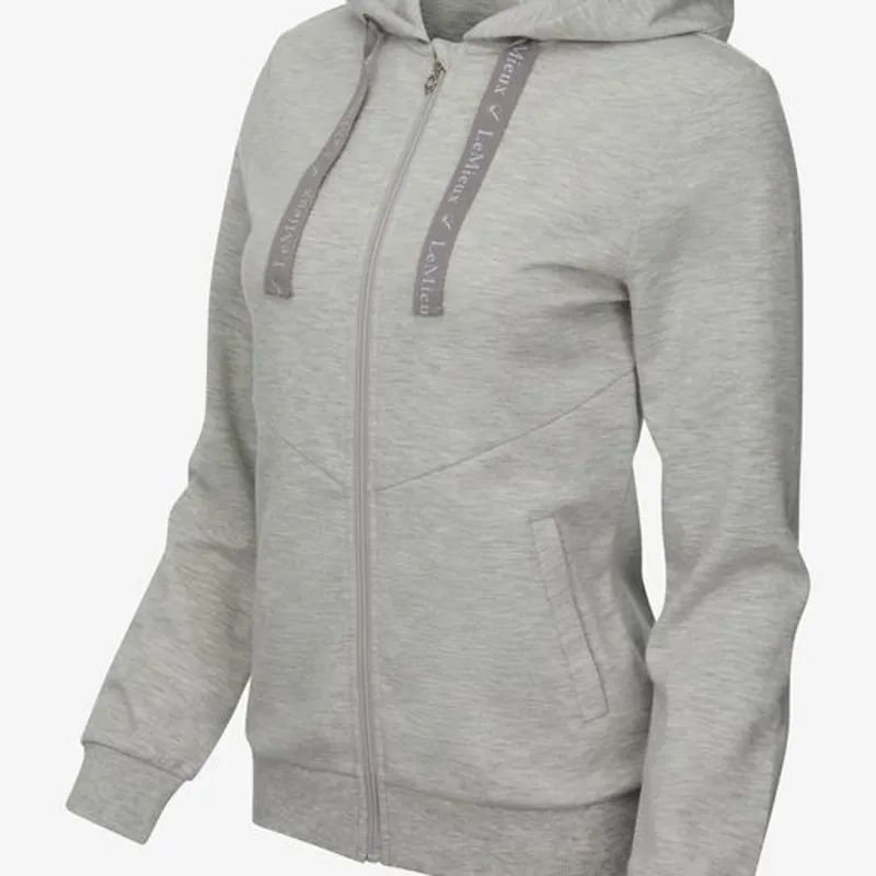 LeMieux Leonie Zip Through Hoodie Grey Marl 4 LeMieux Leonie Zip Through Hoodie Grey Marl - Image 2