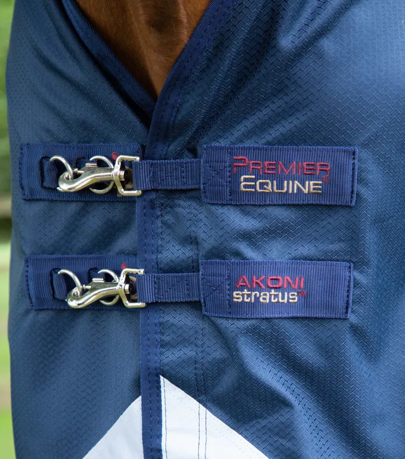 Premier Equine Akoni 0g Original Turnout Rug Navy 5 Premier Equine Akoni 0g Original Turnout Rug Navy - Image 3