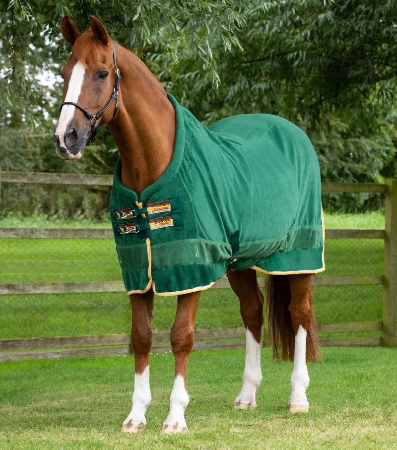 Premier Equine Buster Fleece Cooler Rug - Continental Edition Green 3 Premier Equine Buster Fleece Cooler Rug - Continental Edition Green