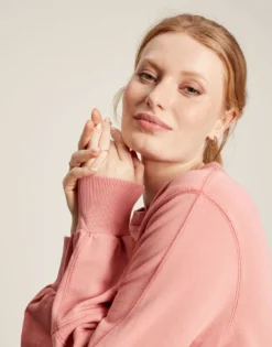 Joules Women's Amina Crew Neck Sweatshirt - Soft Pink -Equestrian Related cdn.joules 111