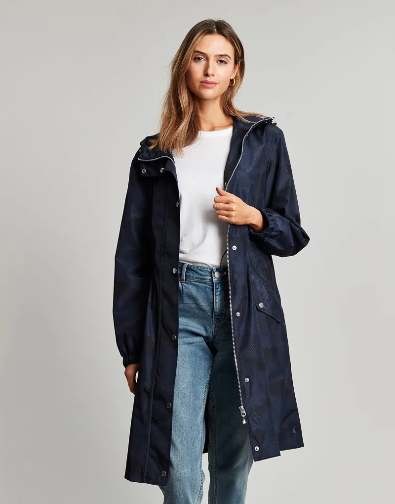 Joules Tenby Packaway Raincoat - French Navy Camo 3 Joules Tenby Packaway Raincoat - French Navy Camo