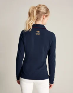 Joules Women's Ashley Long Sleeved Polo - French Navy -Equestrian Related cdn.joules 186