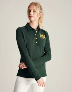 Joules Women's Ashley Long Sleeved Polo - Green