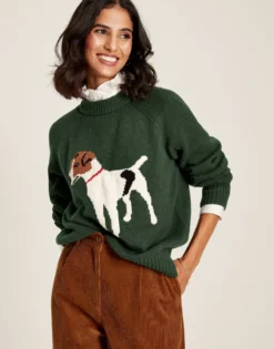 Joules Women's Margot Intarsia Jumper - Heritage Green 12 Joules Women's Margot Intarsia Jumper - Heritage Green -Equestrian Related cdn.joules 298