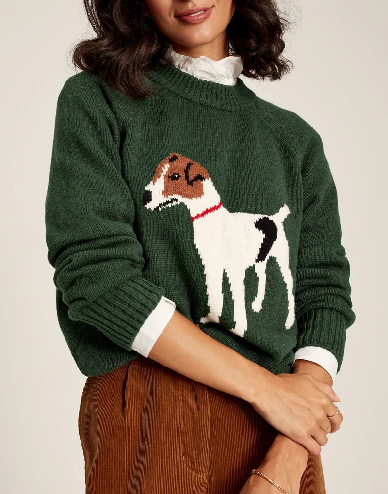 Joules Women's Margot Intarsia Jumper - Heritage Green 7 Joules Women's Margot Intarsia Jumper - Heritage Green - Image 5