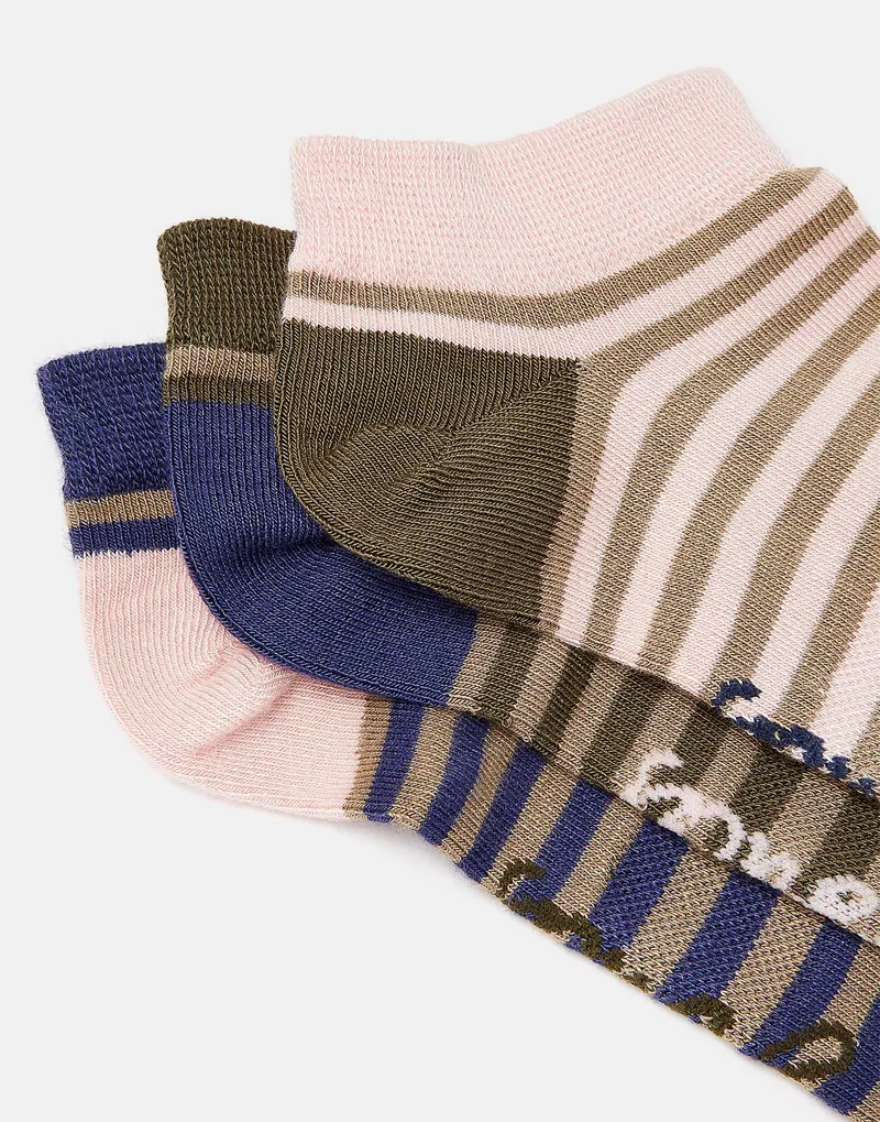 Joules Women's Rilla 3 Pack Trainer Sock - Pink Multi - UK 4-8 5 Joules Women's Rilla 3 Pack Trainer Sock - Pink Multi - UK 4-8 - Image 3