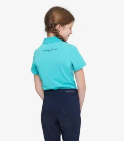 Premier Equine Cisco Junior Unisex Polo Shirt Turquoise -Equestrian Related cisco polo shirt turquoise 3