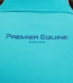 Premier Equine Cisco Junior Unisex Polo Shirt Turquoise -Equestrian Related cisco polo shirt turquoise 6