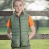 Premier Equine Dante Junior Unisex Gilet Olive -Equestrian Related dante junior gilet green 2