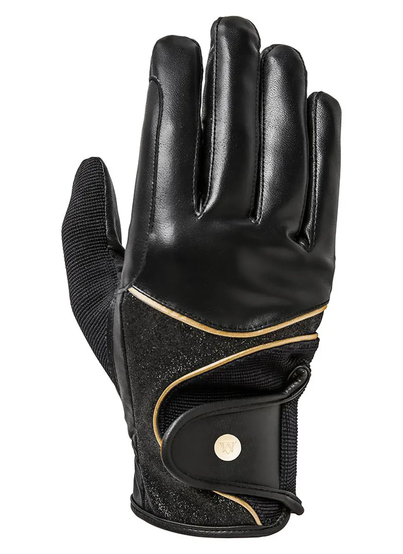 Mountain Horse Diamond Rider Glove - Gold/Black 3 Mountain Horse Diamond Rider Glove - Gold/Black