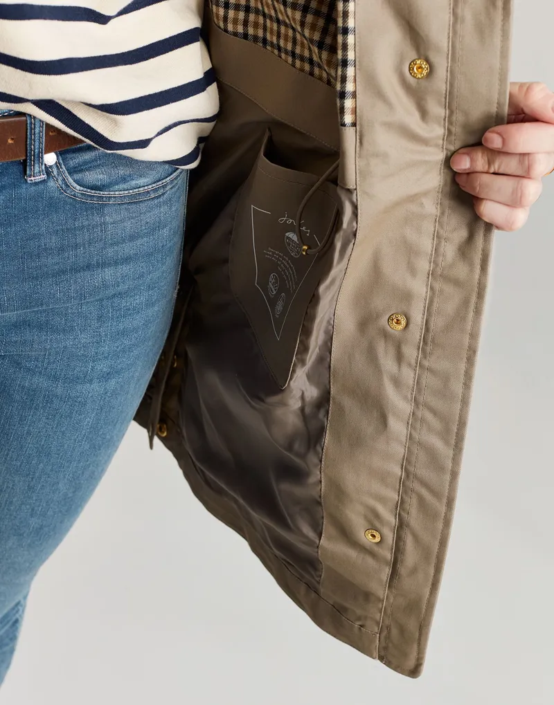 Joules Padstow Raincoat - Mushroom 7 Joules Padstow Raincoat - Mushroom - Image 5