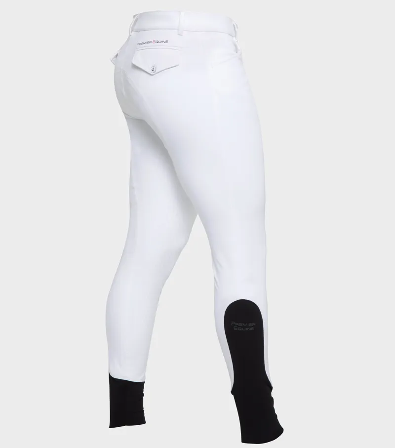 Premier Equine Emilio Men's Gel Knee Riding Breeches White 3 Premier Equine Emilio Men's Gel Knee Riding Breeches White