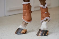 Eskadron Platinum Faux Leather Faux Fur Tendon Boots - Cognac -Equestrian Related esk 0023 kam 555039 853 640