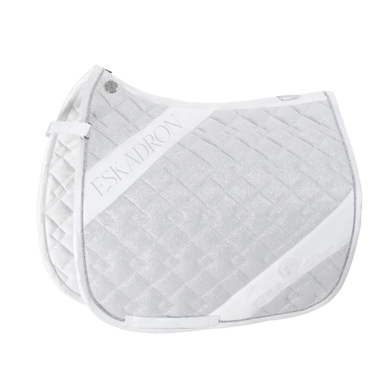 Eskadron Platinum Pure Glitter Mesh Saddle Cloth White 3 Eskadron Platinum Pure Glitter Mesh Saddle Cloth White