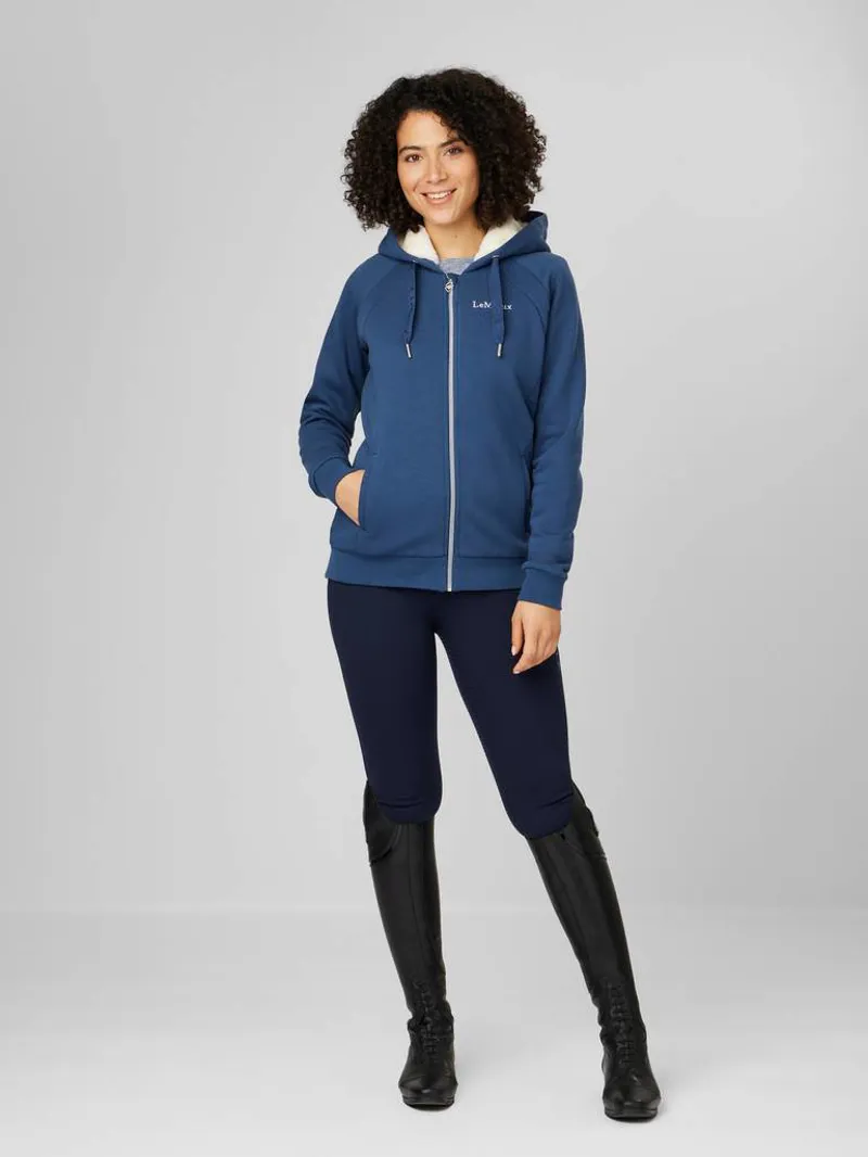 LeMieux Sherpa Lined Hoodie Atlantic 5 LeMieux Sherpa Lined Hoodie Atlantic - Image 3