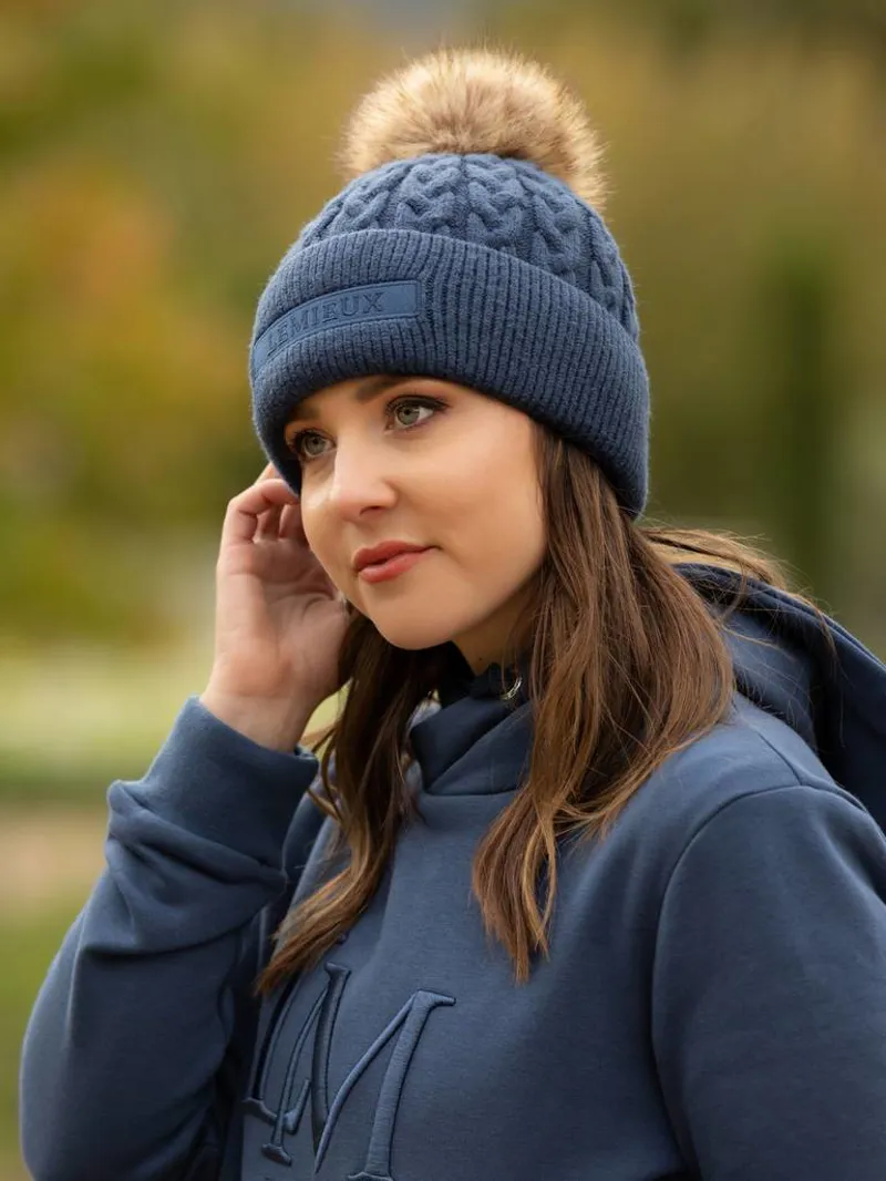 LeMieux Clara Cable Beanie Atlantic 4 LeMieux Clara Cable Beanie Atlantic - Image 2