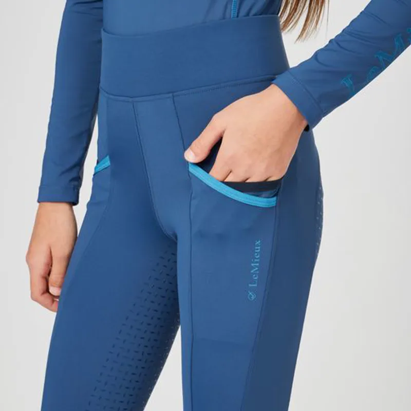 LeMieux Young Rider Pull On Riding Tights - Atlantic 6 LeMieux Young Rider Pull On Riding Tights - Atlantic - Image 4
