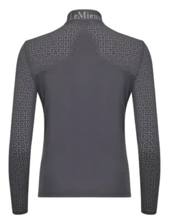 LeMieux Longsleeve Lazercut Baselayer Grey -Equestrian Related lm lasercutlongsleeve grey4 lr