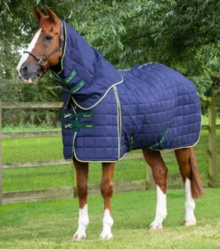 Premier Equine Lucanta 450g Stable Rug With Neck Cover Navy