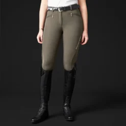 Mountain Horse Marilyn Flex Breeches Urban Taupe -Equestrian Related marilyn urbantaupe front