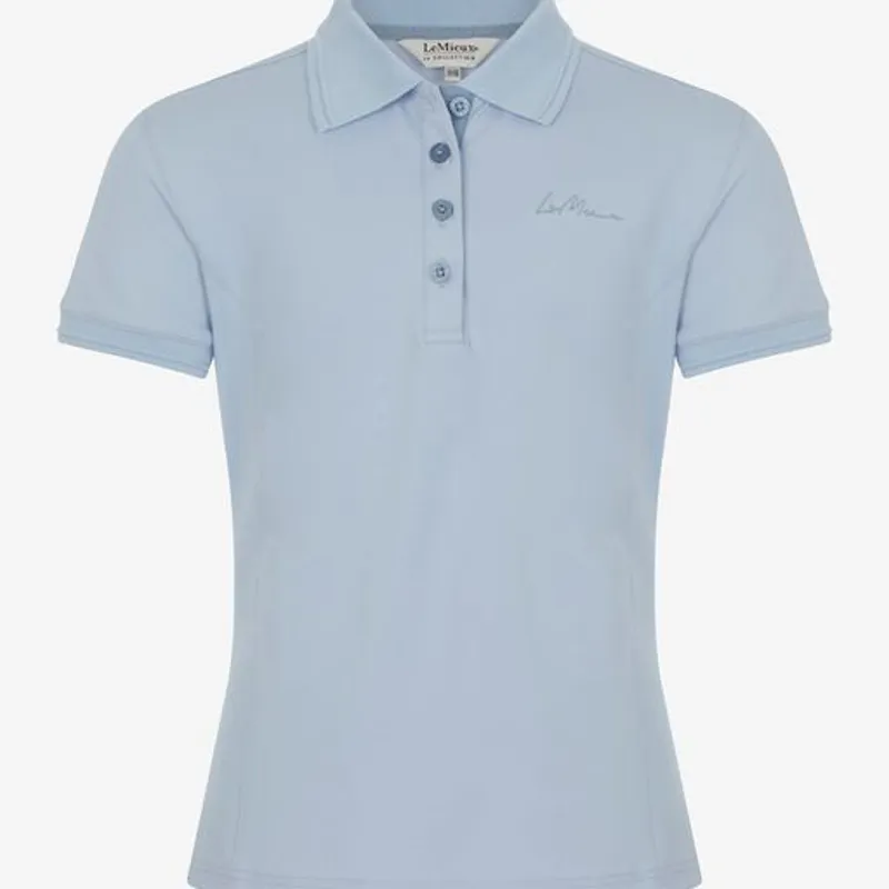 LeMieux Young Rider Polo Shirt Mist 3 LeMieux Young Rider Polo Shirt Mist