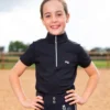 Premier Equine Mini Remisa Girl's Technical Short Sleeve Riding Top Black 2 Premier Equine Mini Remisa Girl's Technical Short Sleeve Riding Top Black -Equestrian Related mini remisa girls technical short sleeve riding top black