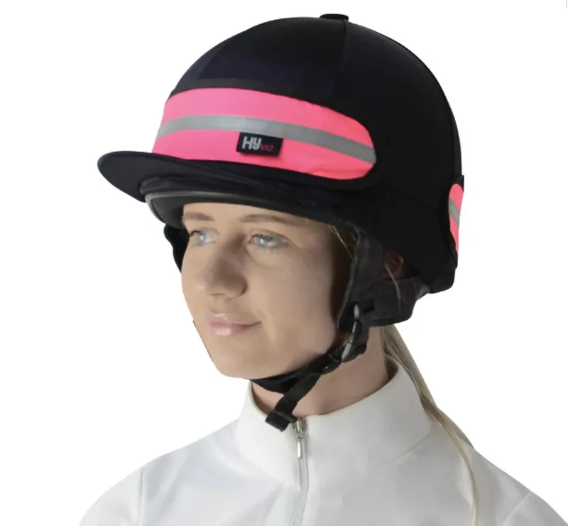 Hy Viz Hat Band In Pink/Black 3 Hy Viz Hat Band In Pink/Black