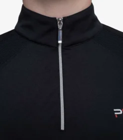 Premier Equine Mini Remisa Girl's Technical Short Sleeve Riding Top Black -Equestrian Related remisa top kids black 3