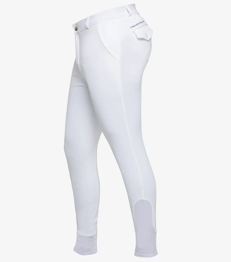 Premier Equine Santino Men's Gel Knee Riding Breeches White 4 Premier Equine Santino Men's Gel Knee Riding Breeches White - Image 2