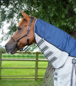 Premier Equine ShowerTex Fly Rug With Surcingles Navy 9 Premier Equine ShowerTex Fly Rug With Surcingles Navy -Equestrian Related showertex stay dry fly rug blue 2
