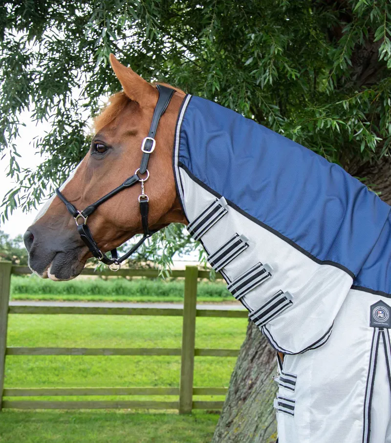 Premier Equine ShowerTex Fly Rug With Surcingles Navy 4 Premier Equine ShowerTex Fly Rug With Surcingles Navy - Image 2