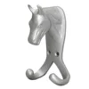 Perry Equestrian Horse Head Double Stable/Wall Hook In Silver 2 Perry Equestrian Horse Head Double Stable/Wall Hook In Silver -Equestrian Related silver 3