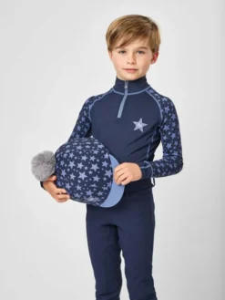 LeMieux Mini Hat Silk Indigo -Equestrian Related ss23 kidswear 2344 copy